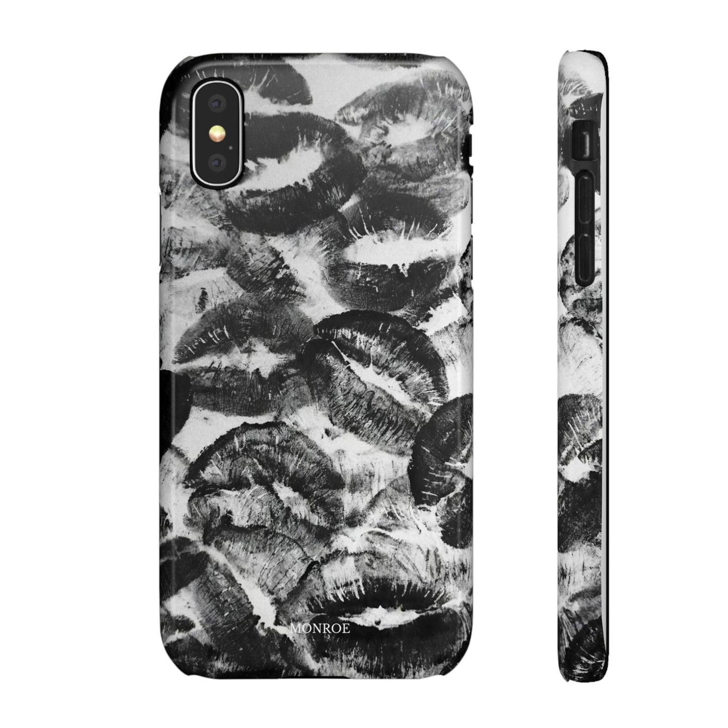 Black & White Kiss Print Case