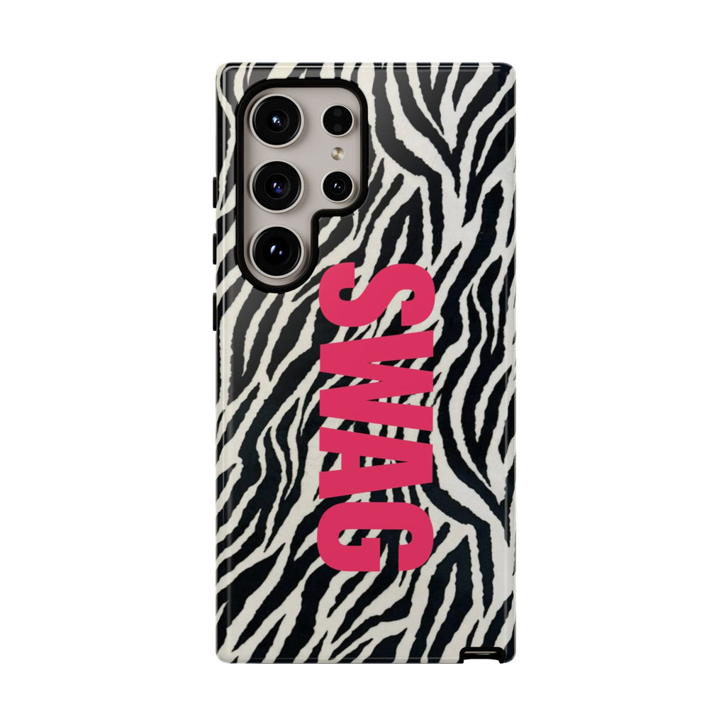 'SWAG' Zebra Print Tough Case