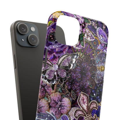 Purple Floral Butterfly Case
