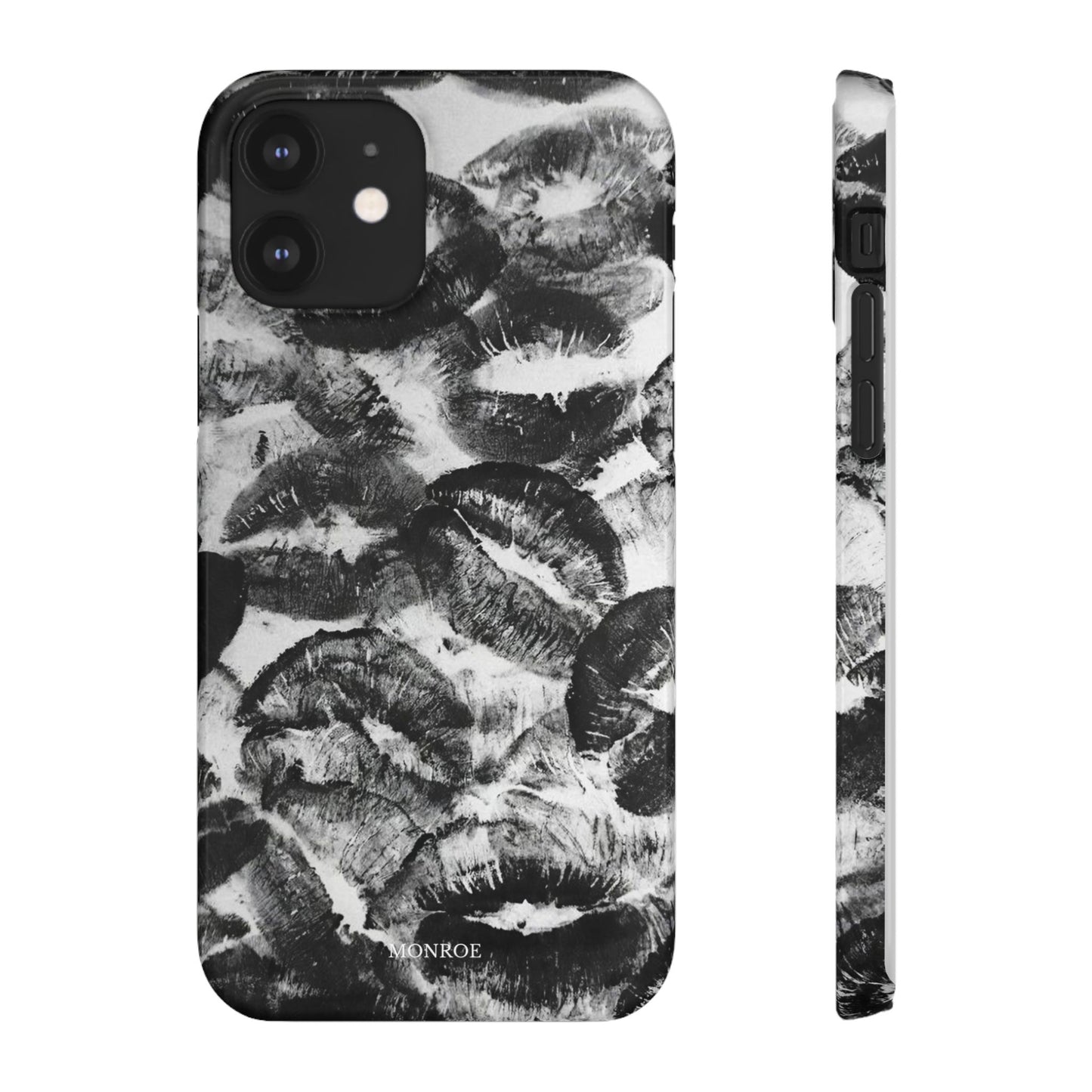 Black & White Kiss Print Case