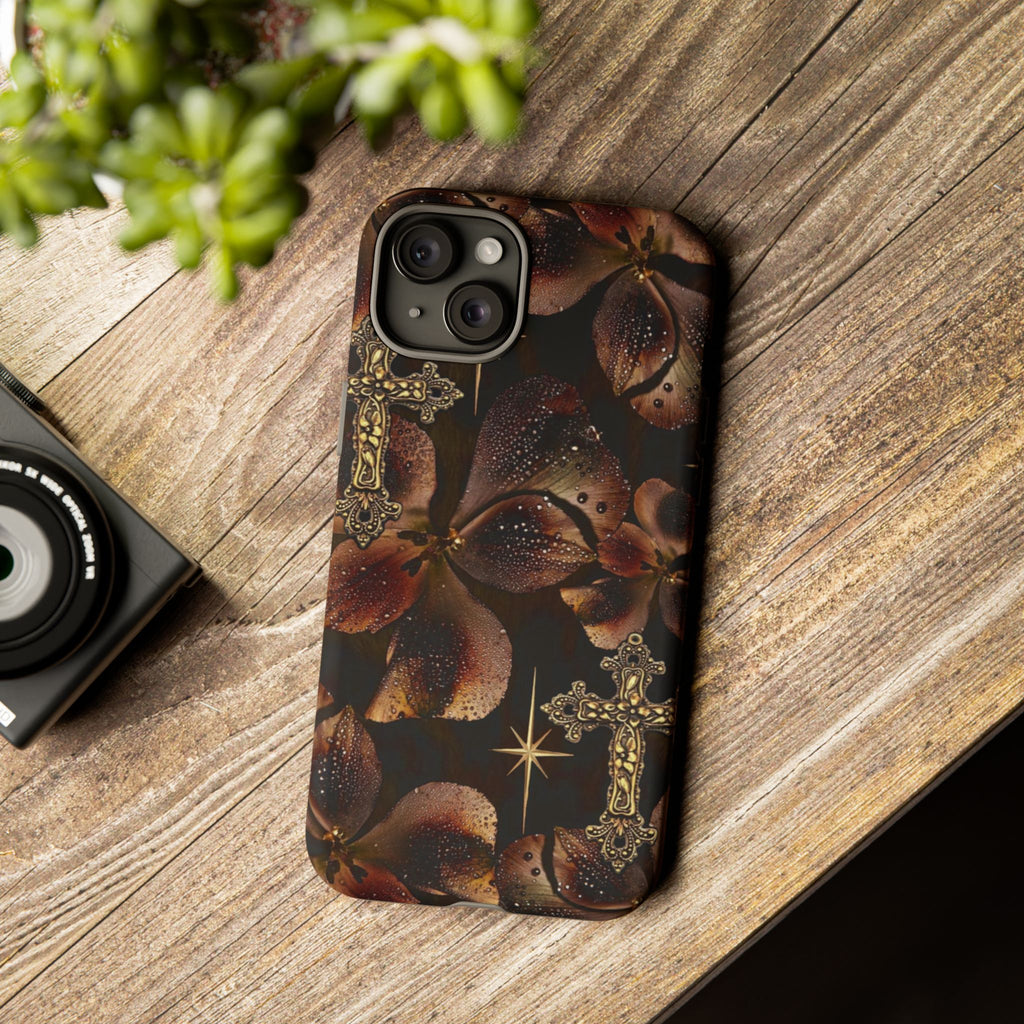 Floral Cross Pattern Tough Case