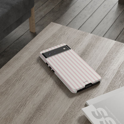 Light Pink Stripe Tough Phone Case