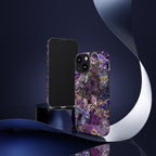 Purple Fleur-de-Lis Floral Tough Phone Case