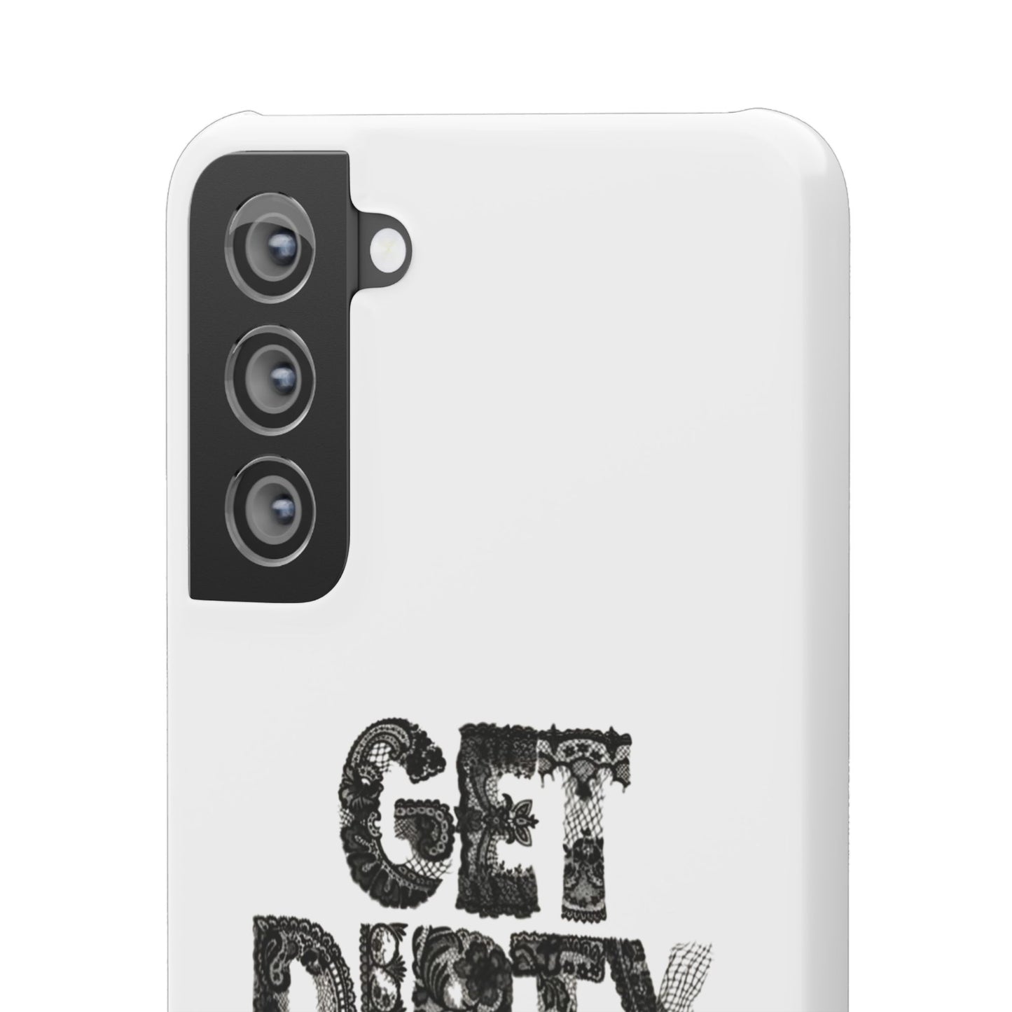 Get Dirty in Paris White Snap Case