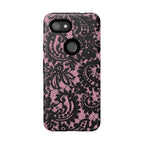 Pink Lace Pattern Tough Phone Case
