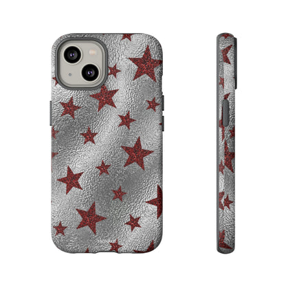 Silver Red Starry Tough Case