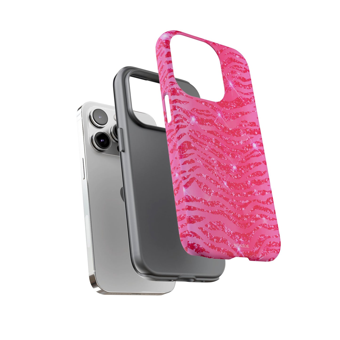 Pink Glitter Zebra Tough Case