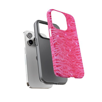 Pink Glitter Zebra Tough Case