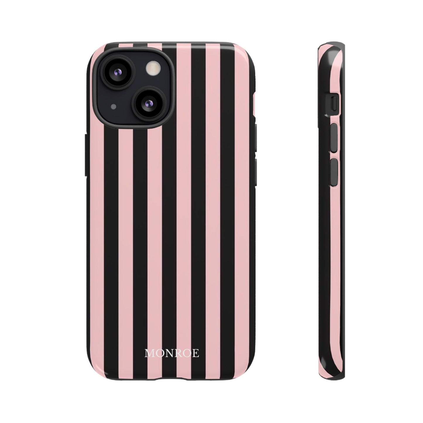 Striped Pink & Black Tough Case