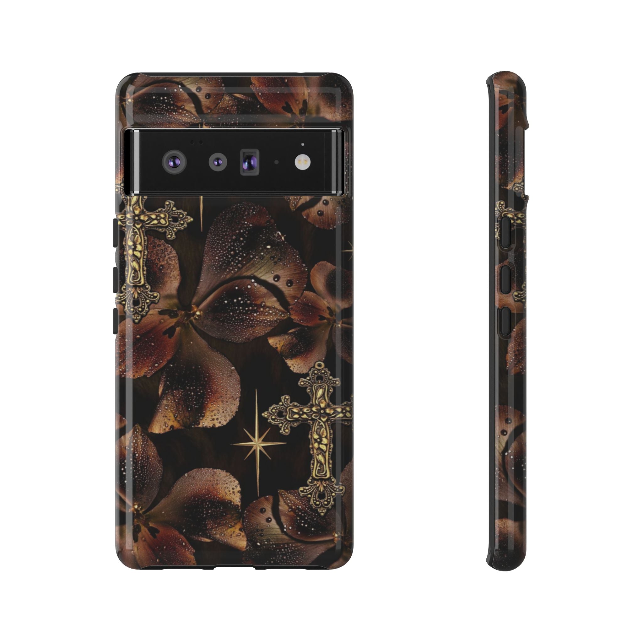 Floral Cross Pattern Tough Case
