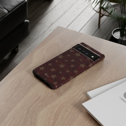 Burgundy Leopard Star Tough Case