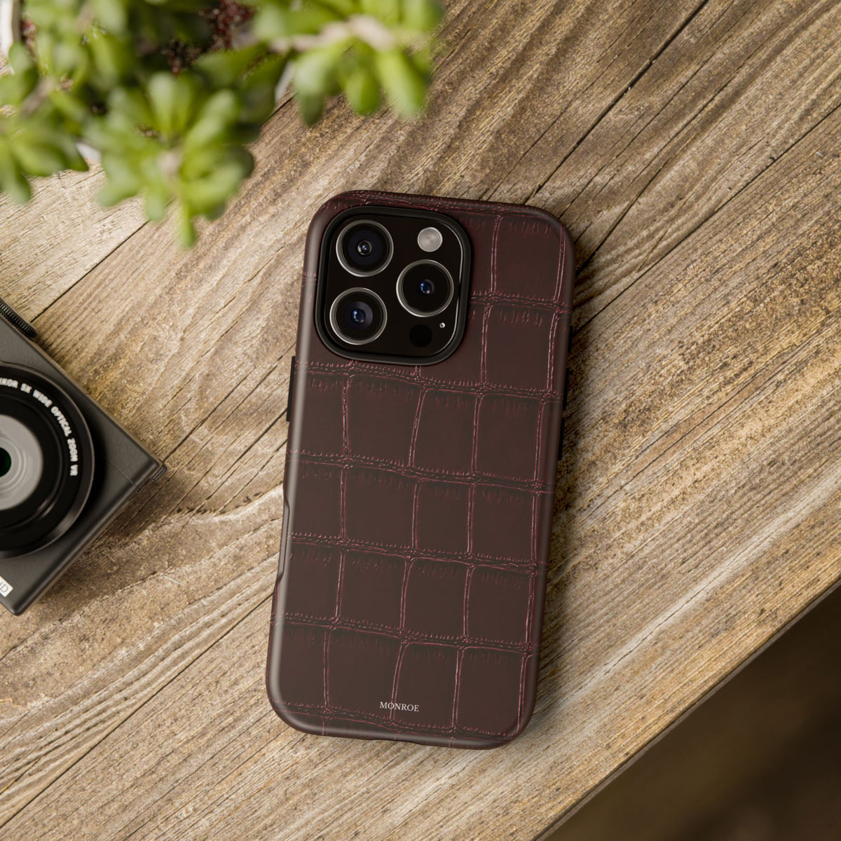 Burgundy Croc Tough Case