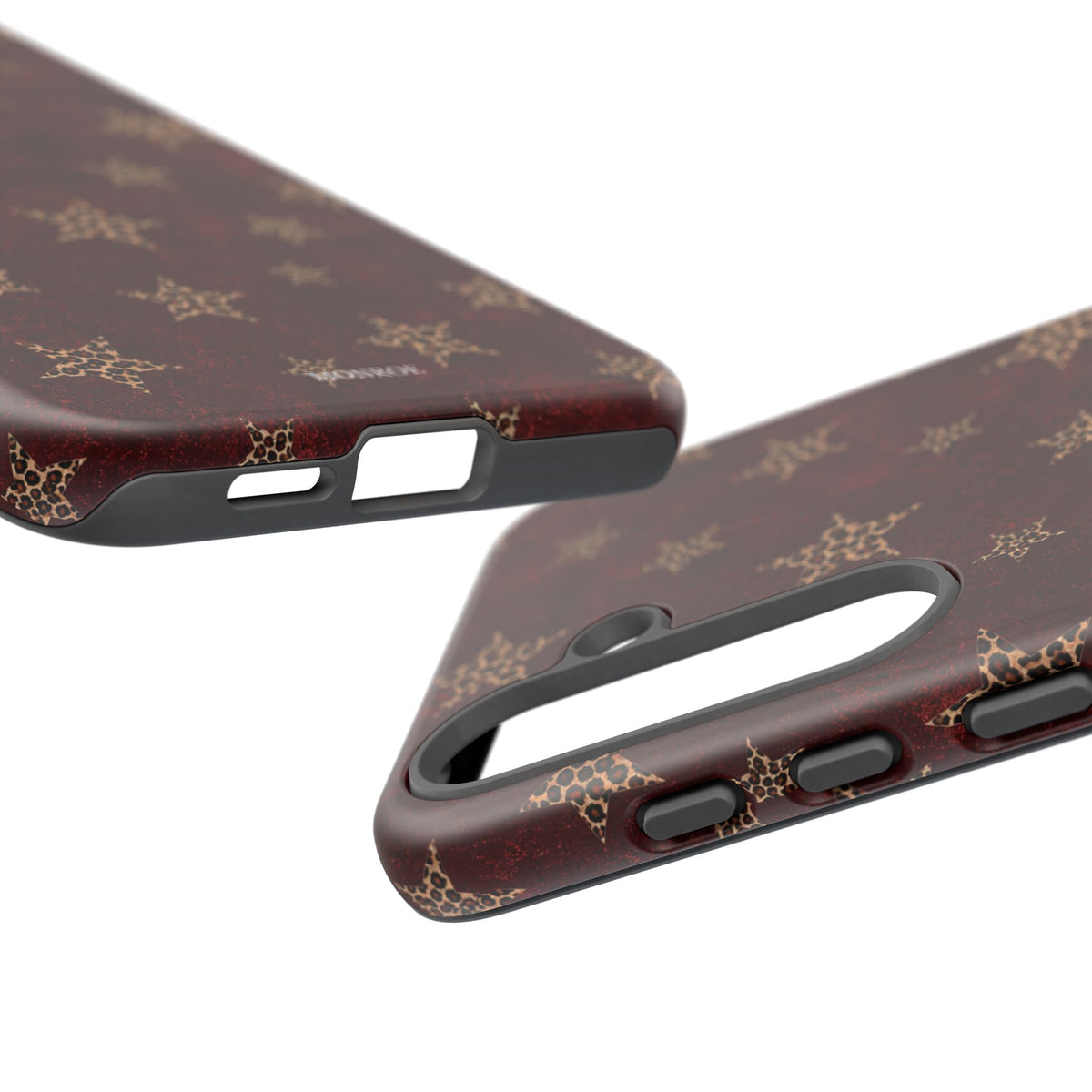 Burgundy Leopard Star Tough Case