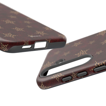 Burgundy Leopard Star Tough Case