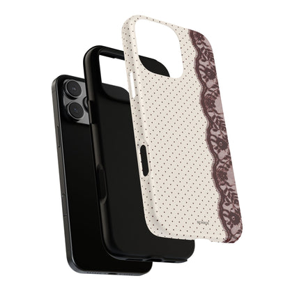 Burgundy Lace Edge Tough Case