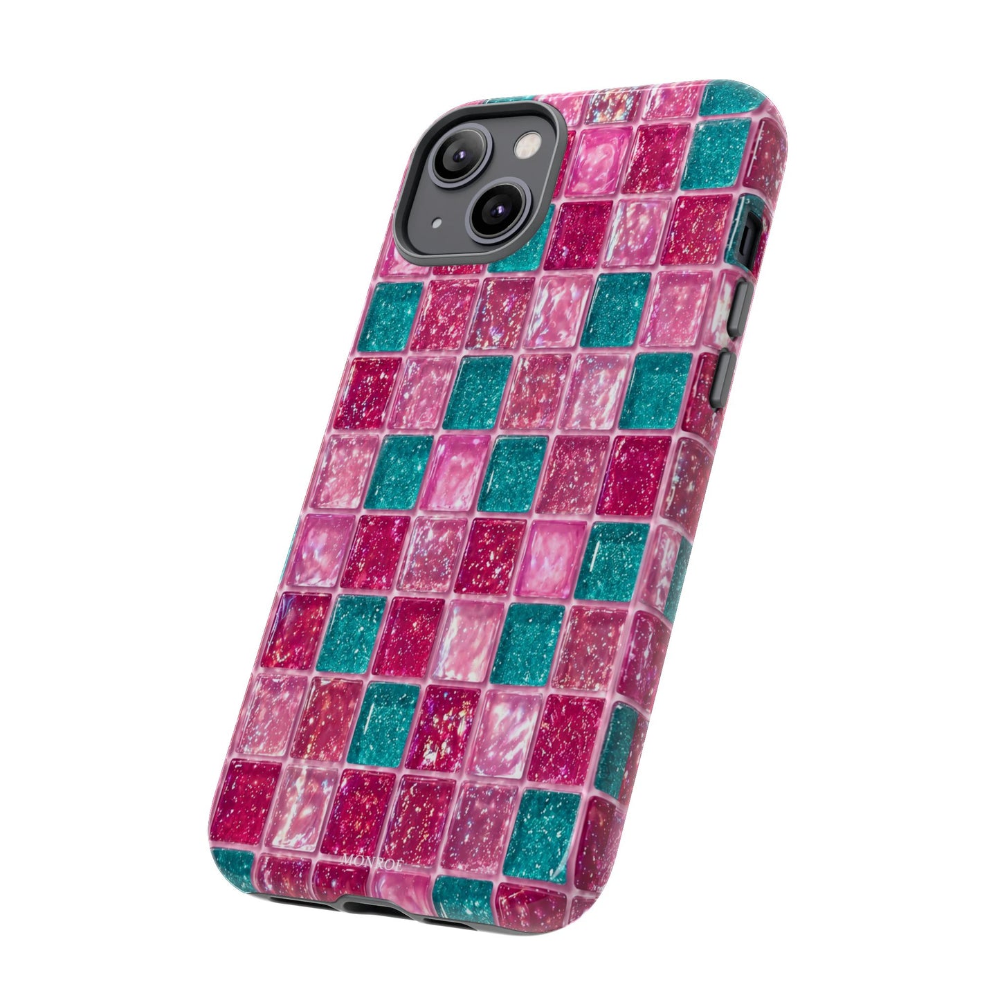 Pink Teal Mosaic Tough Case