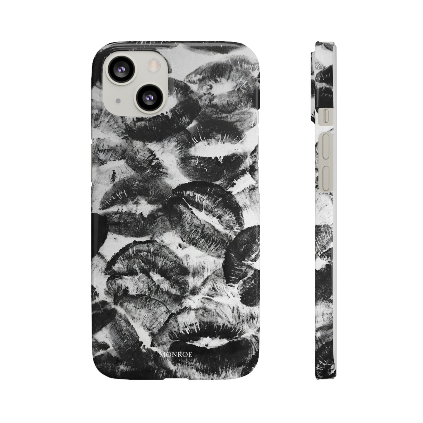 Black & White Kiss Print Case