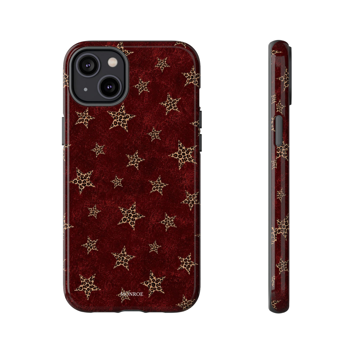Burgundy Leopard Star Tough Case