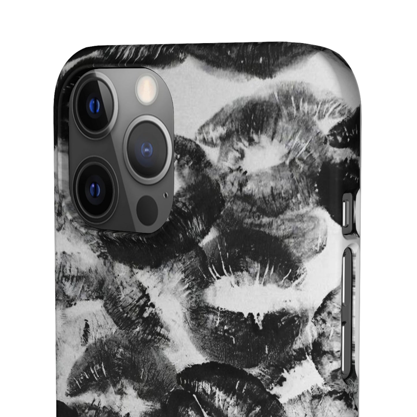 Black & White Kiss Print Case