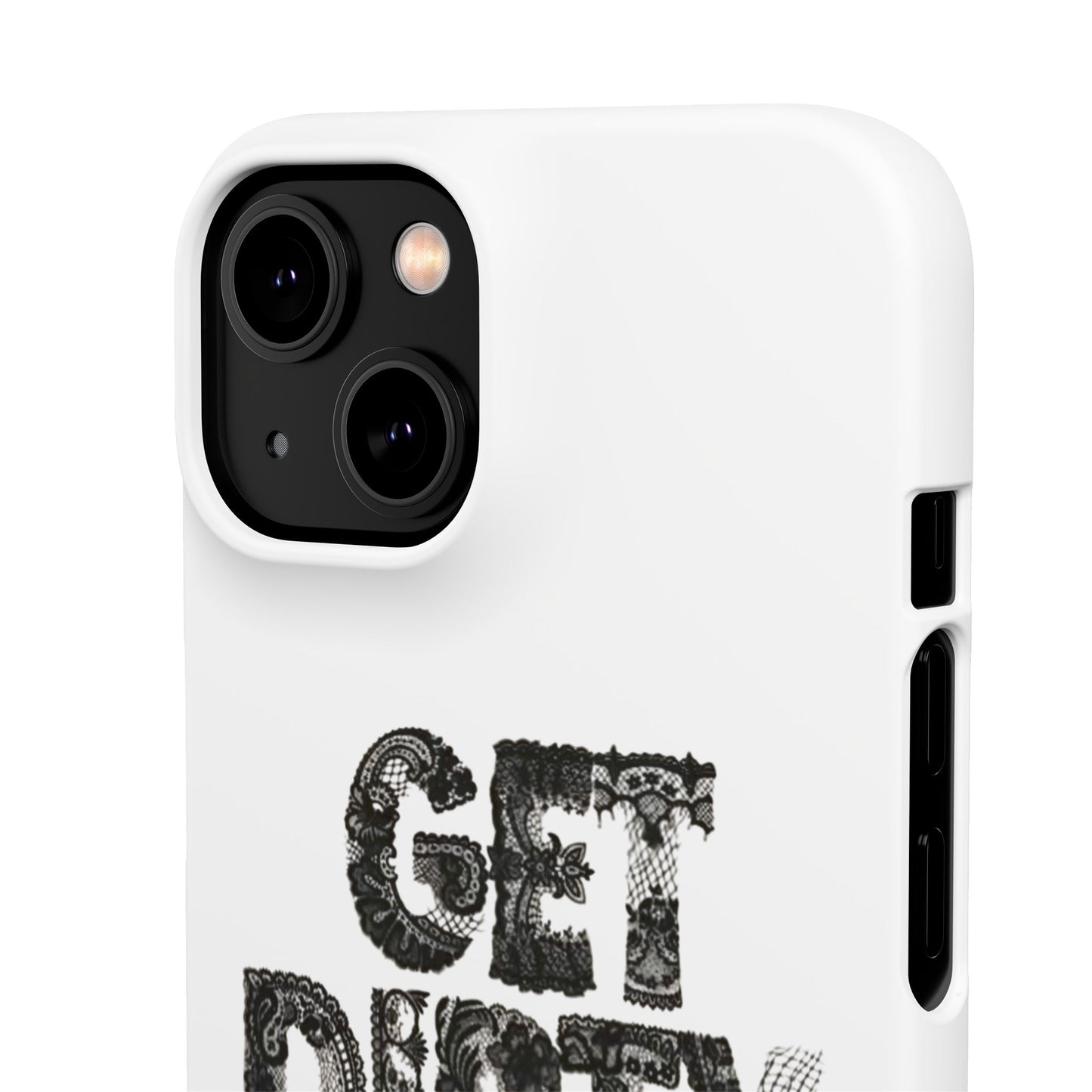 Get Dirty in Paris White Snap Case