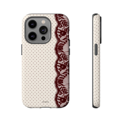 Burgundy Lace Edge Tough Case