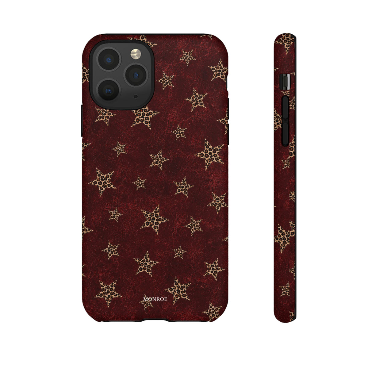 Burgundy Leopard Star Tough Case