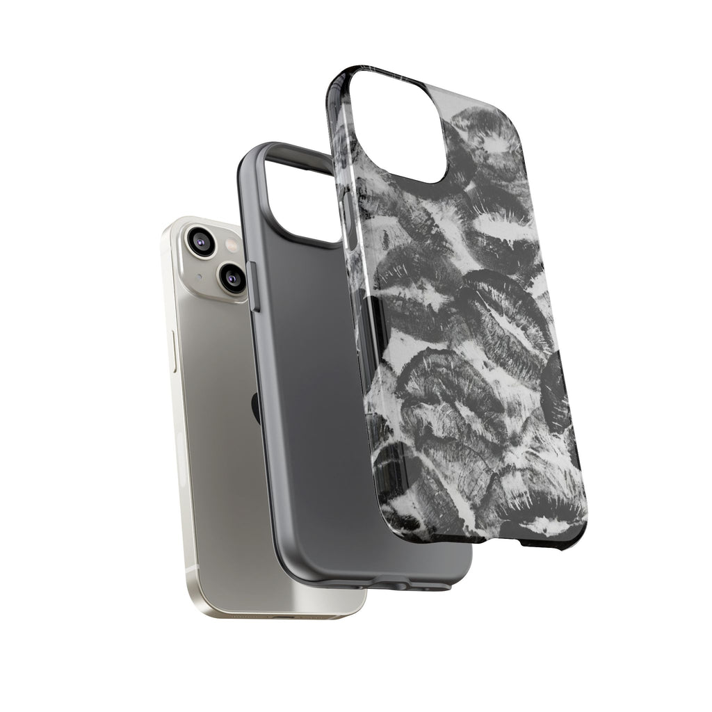 Black and Kiss Design Phone Case