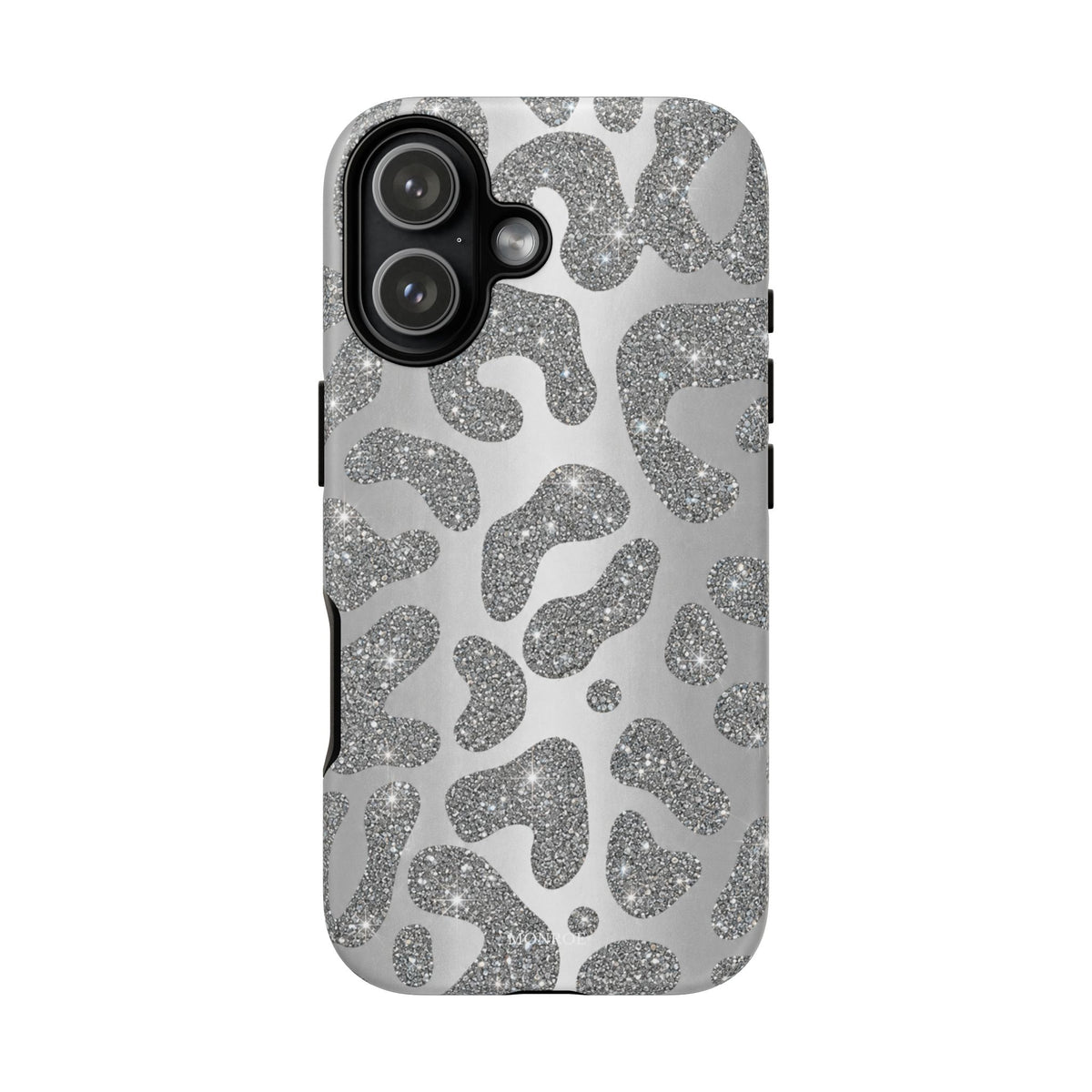 Silver Glitter Leopard Tough Case