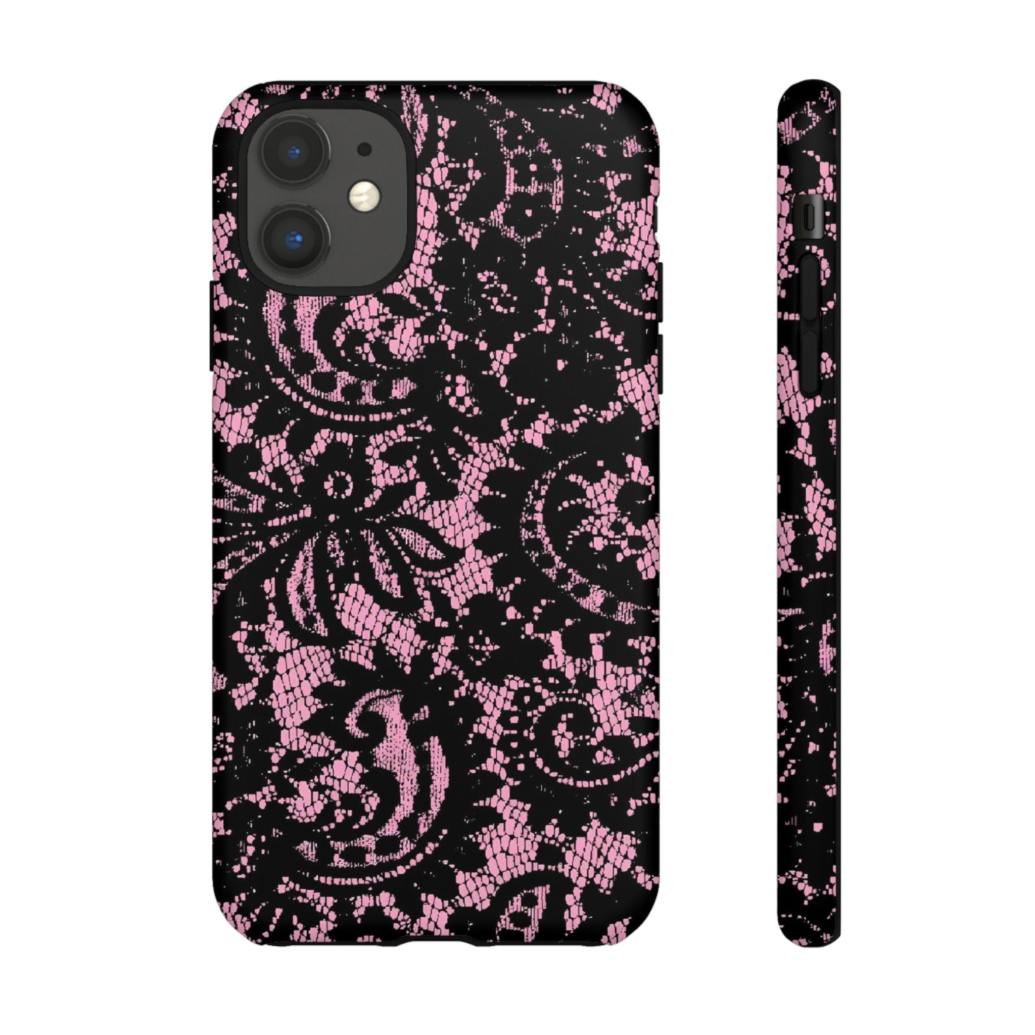 Pink Lace Pattern Tough Phone Case