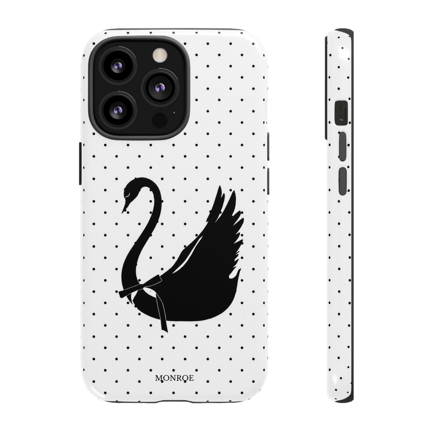 White Swan Polka Dot Tough Case