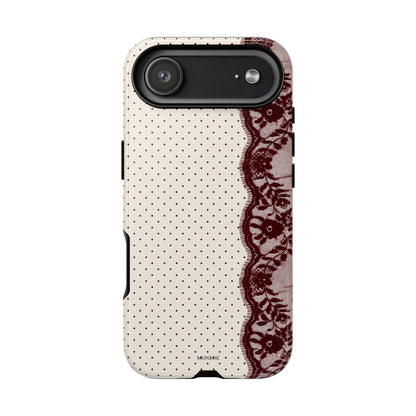 Burgundy Lace Edge Tough Case