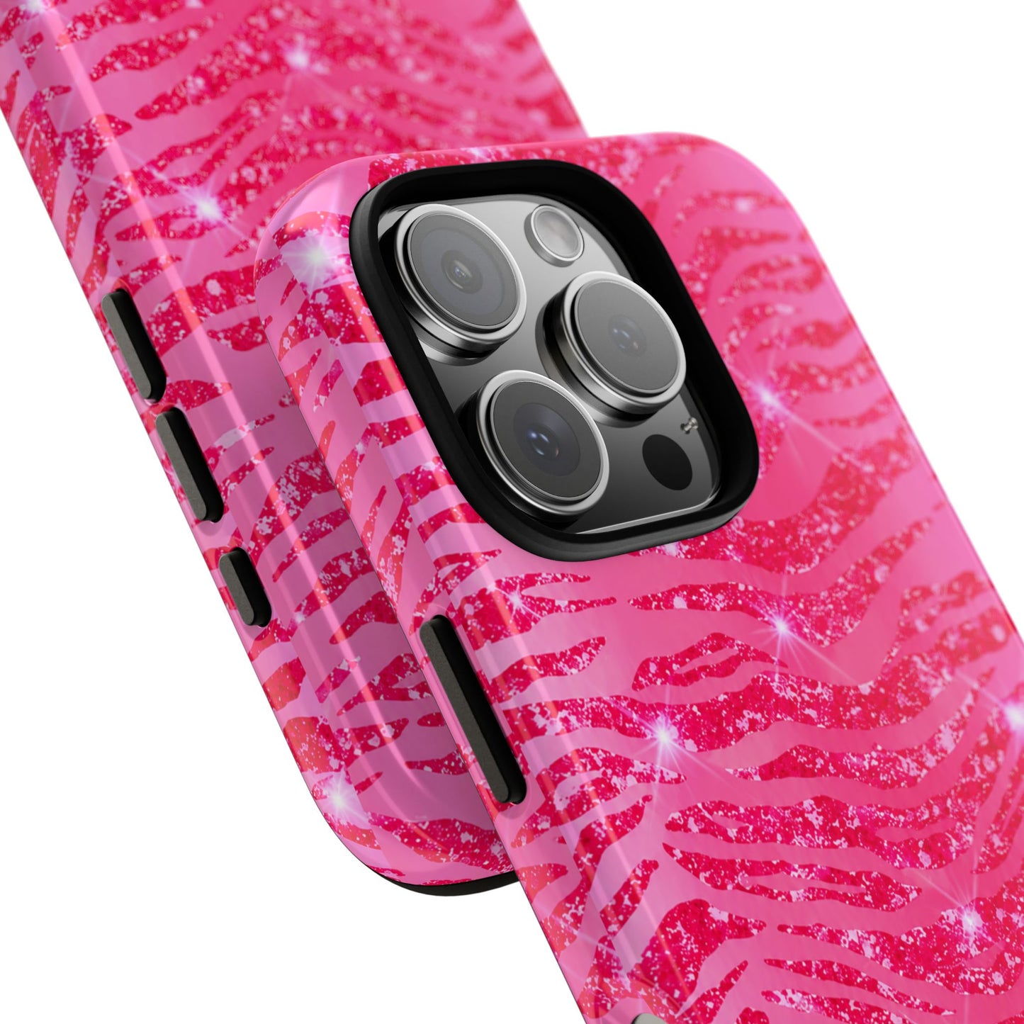 Pink Glitter Zebra Tough Case
