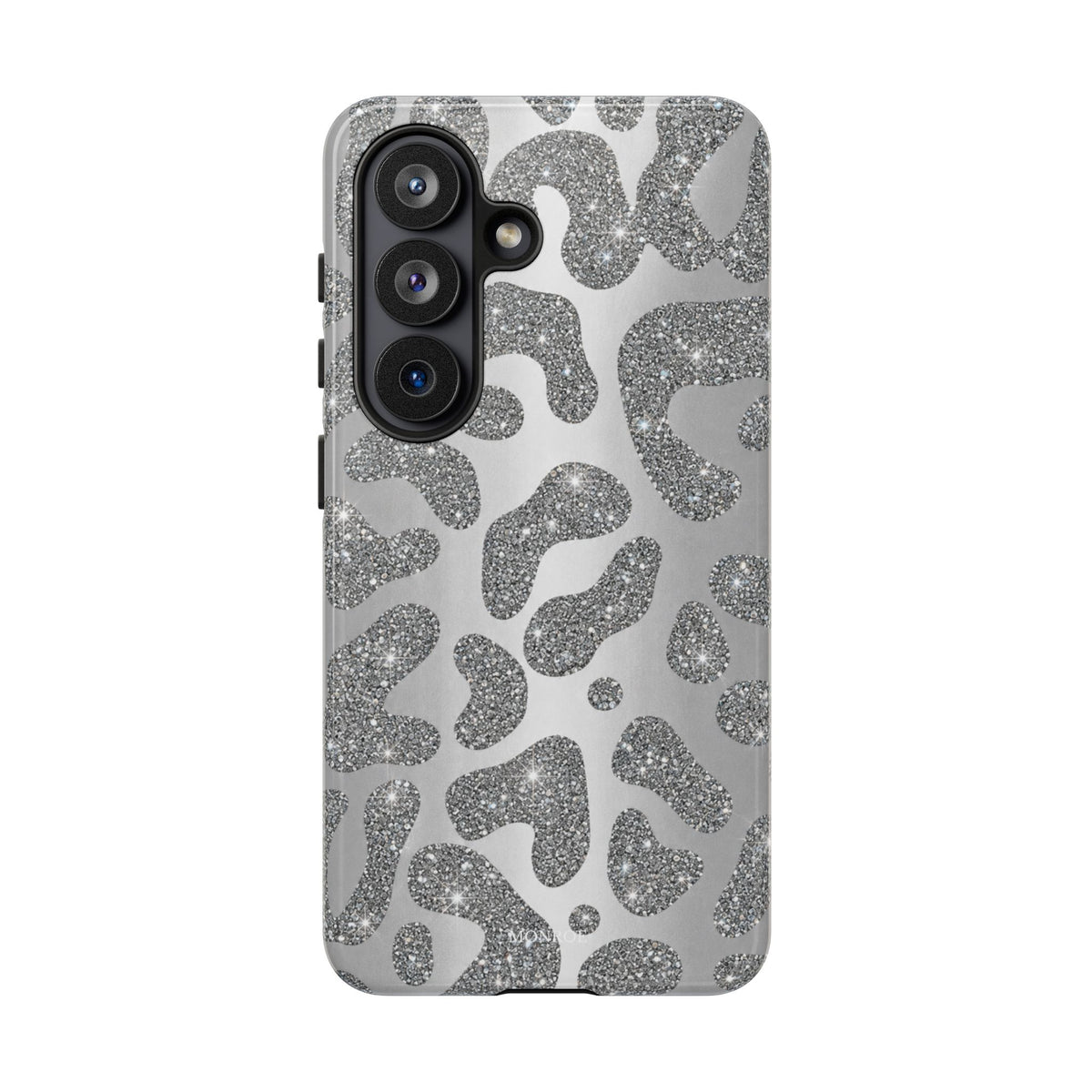 Silver Glitter Leopard Tough Case