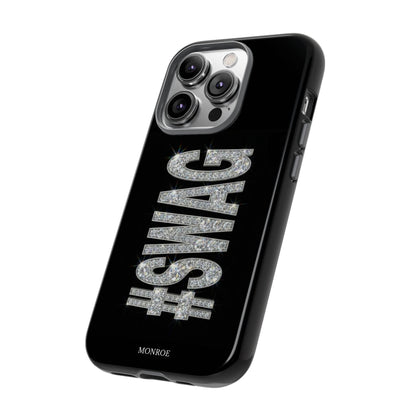 “#SWAG” Black Bling Tough Case