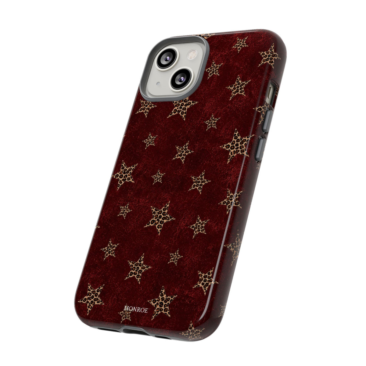 Burgundy Leopard Star Tough Case