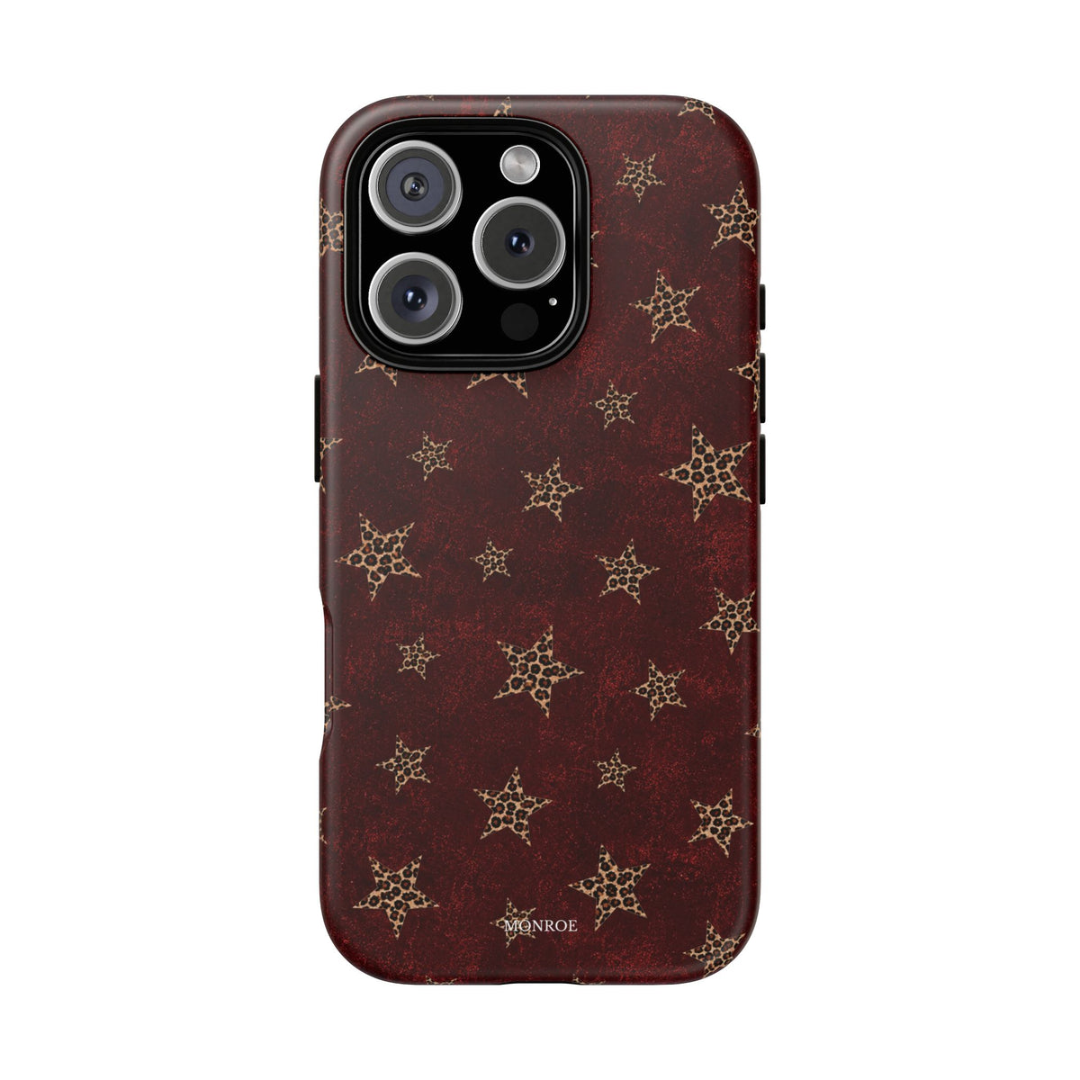 Burgundy Leopard Star Tough Case