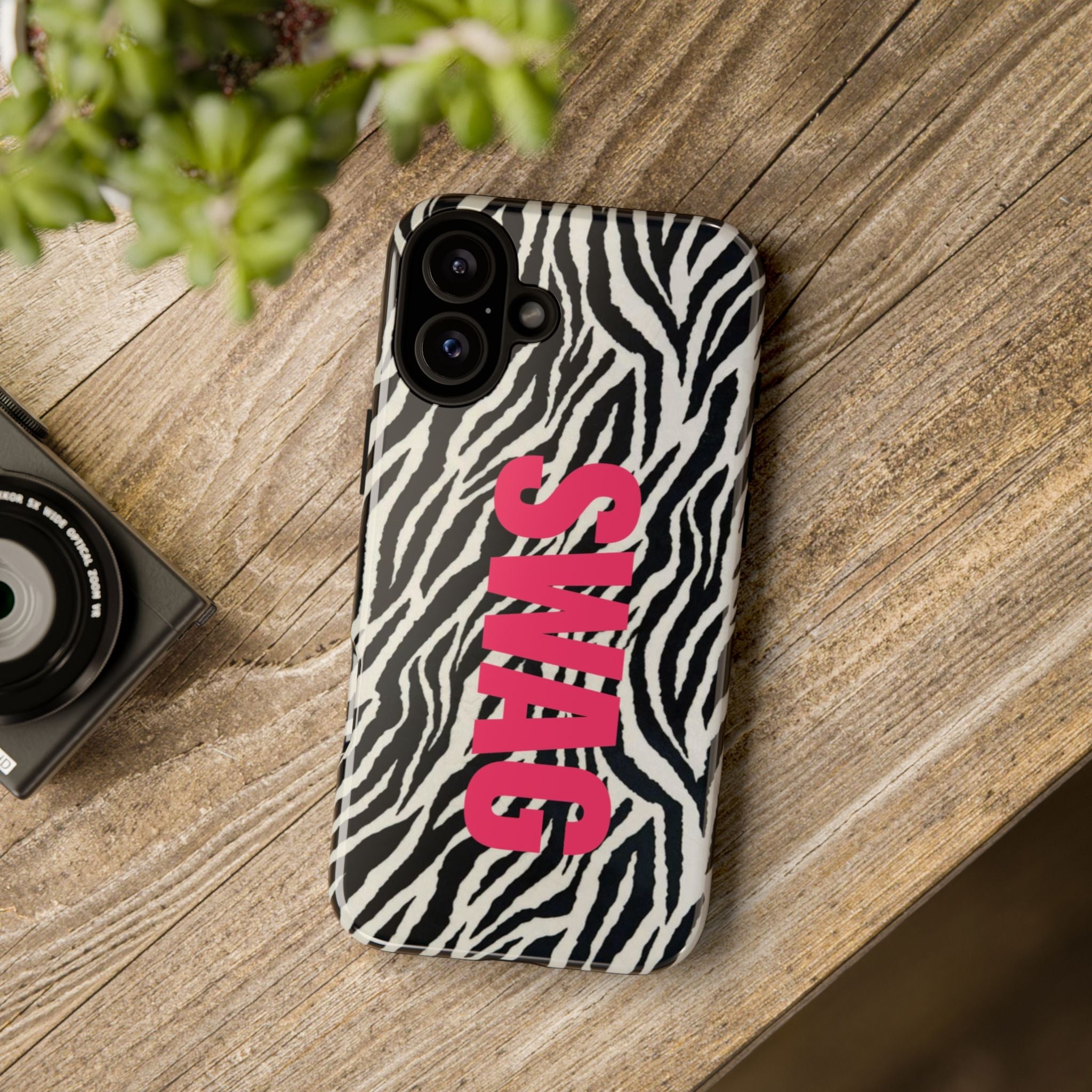 'SWAG' Zebra Print Tough Case
