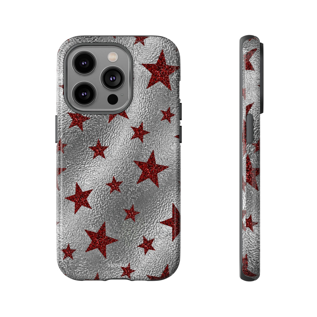 Silver Red Starry Tough Case