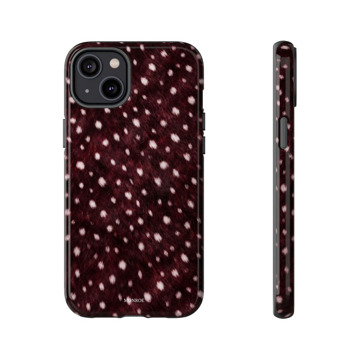 Burgundy Spotted Fur Tough Case