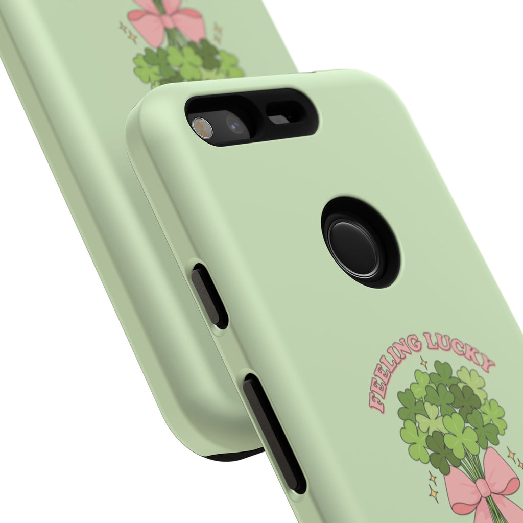 ‘Feeling Lucky' Clover Bouquet Tough Phone Case