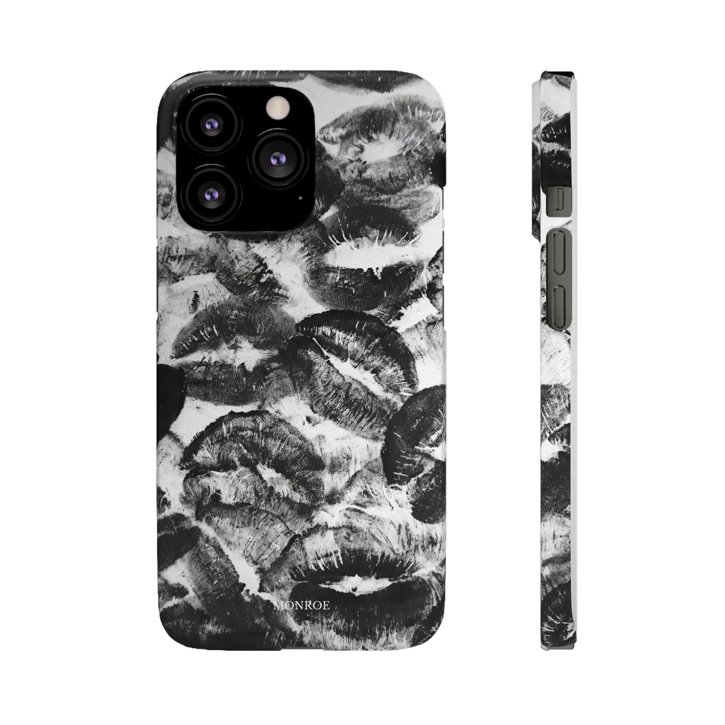 Black & White Kiss Print Case