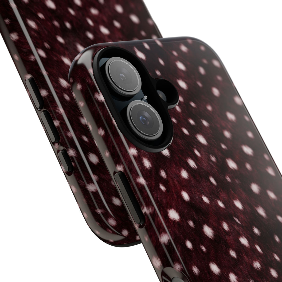 Burgundy Spotted Fur Tough Case