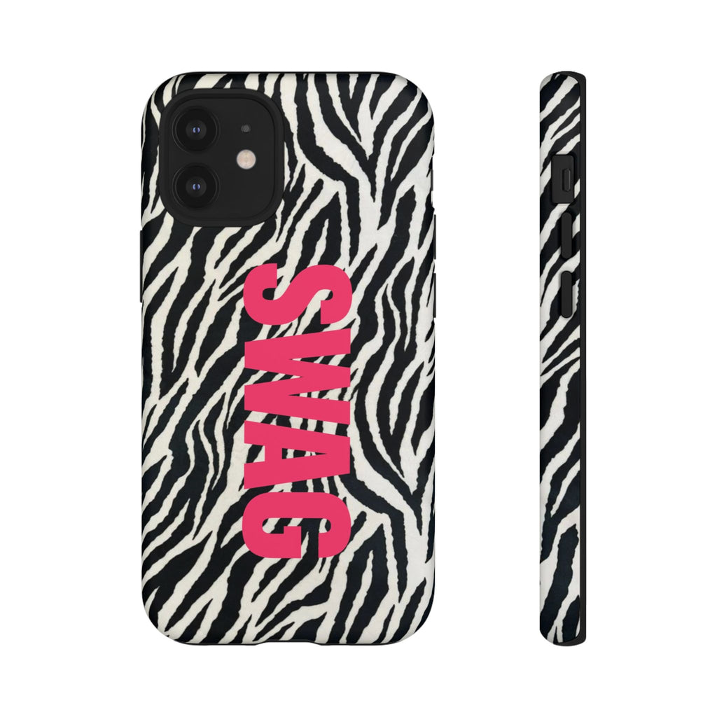 'SWAG' Zebra Print Tough Case