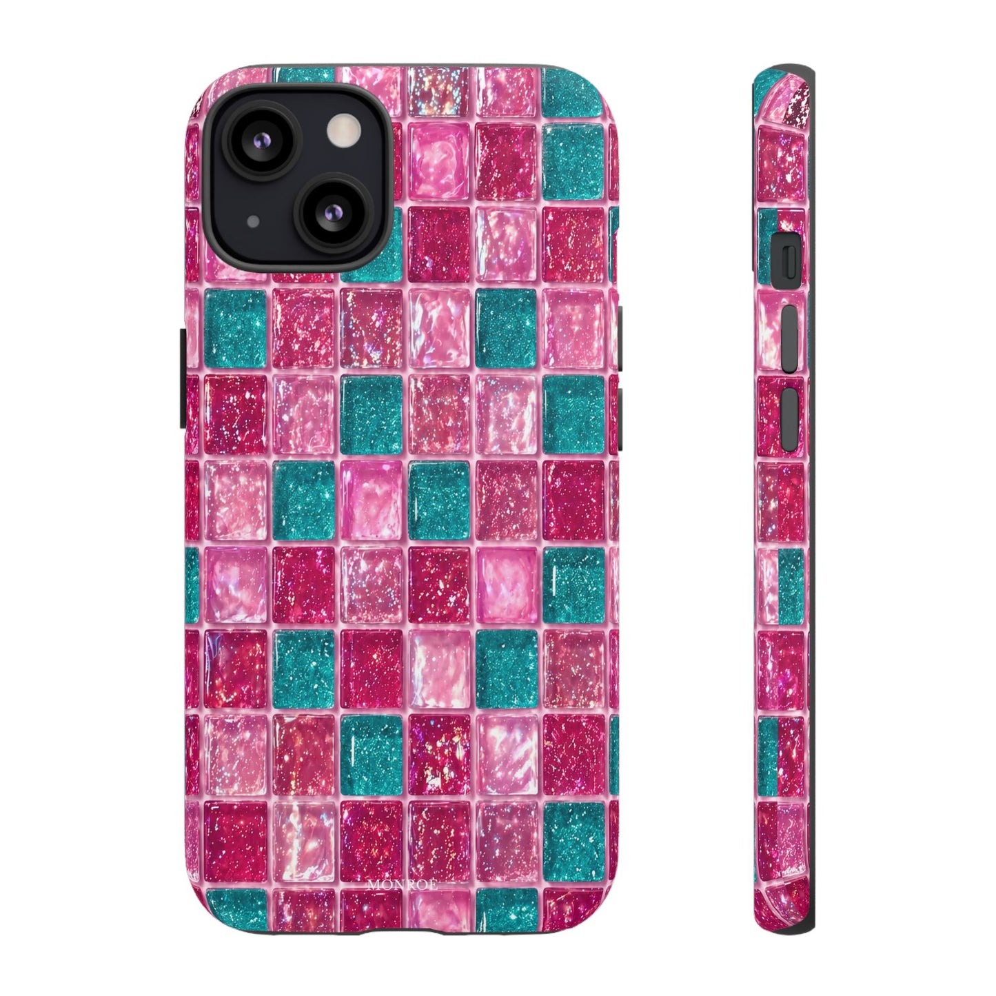 Pink Teal Mosaic Tough Case