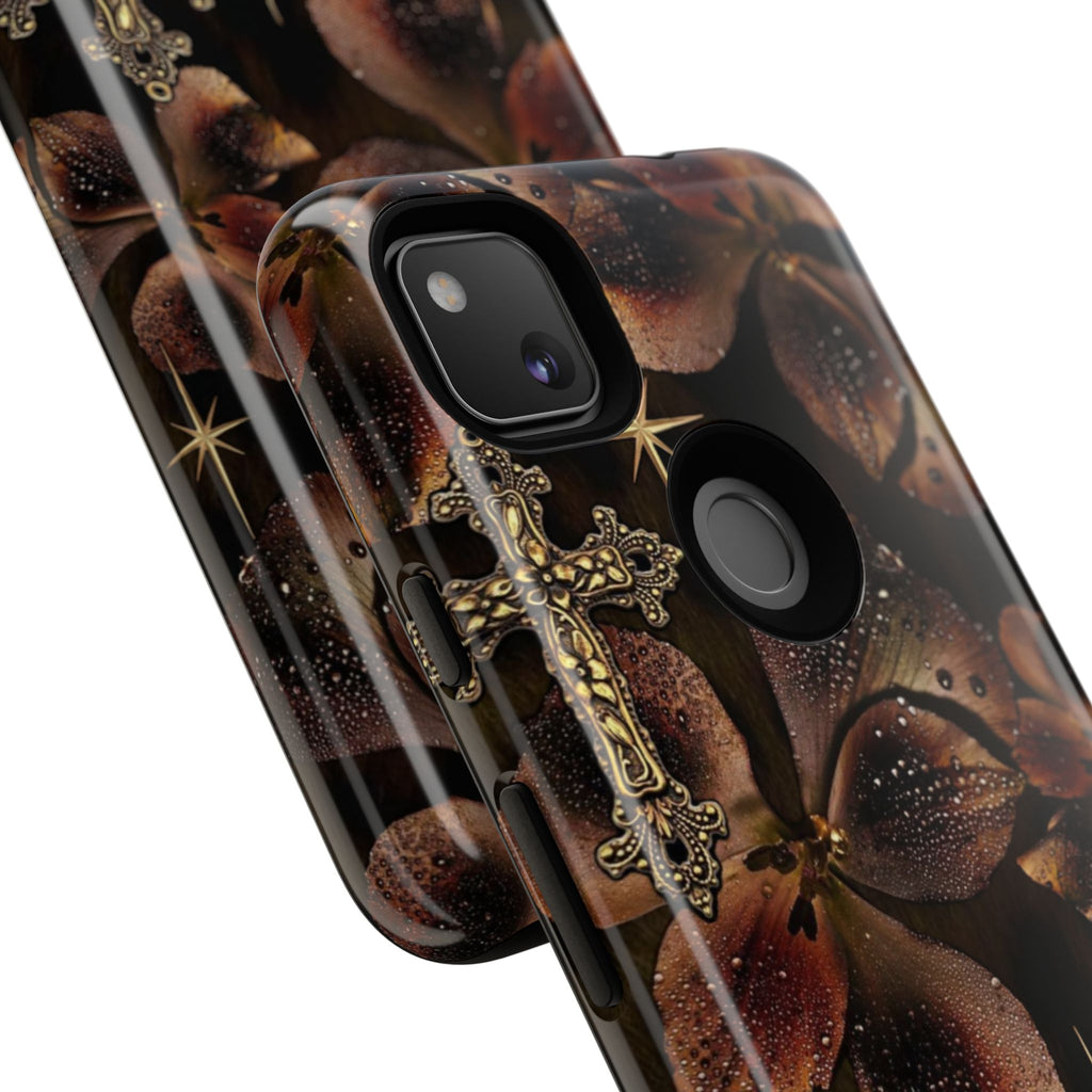 Floral Cross Pattern Tough Case