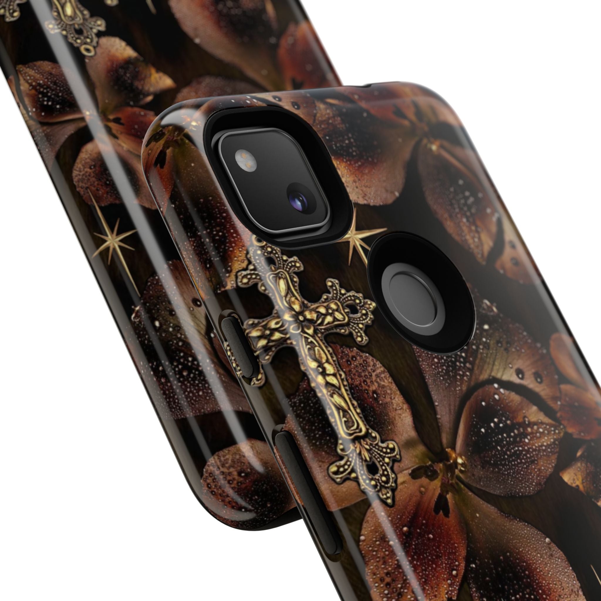 Floral Cross Pattern Tough Case