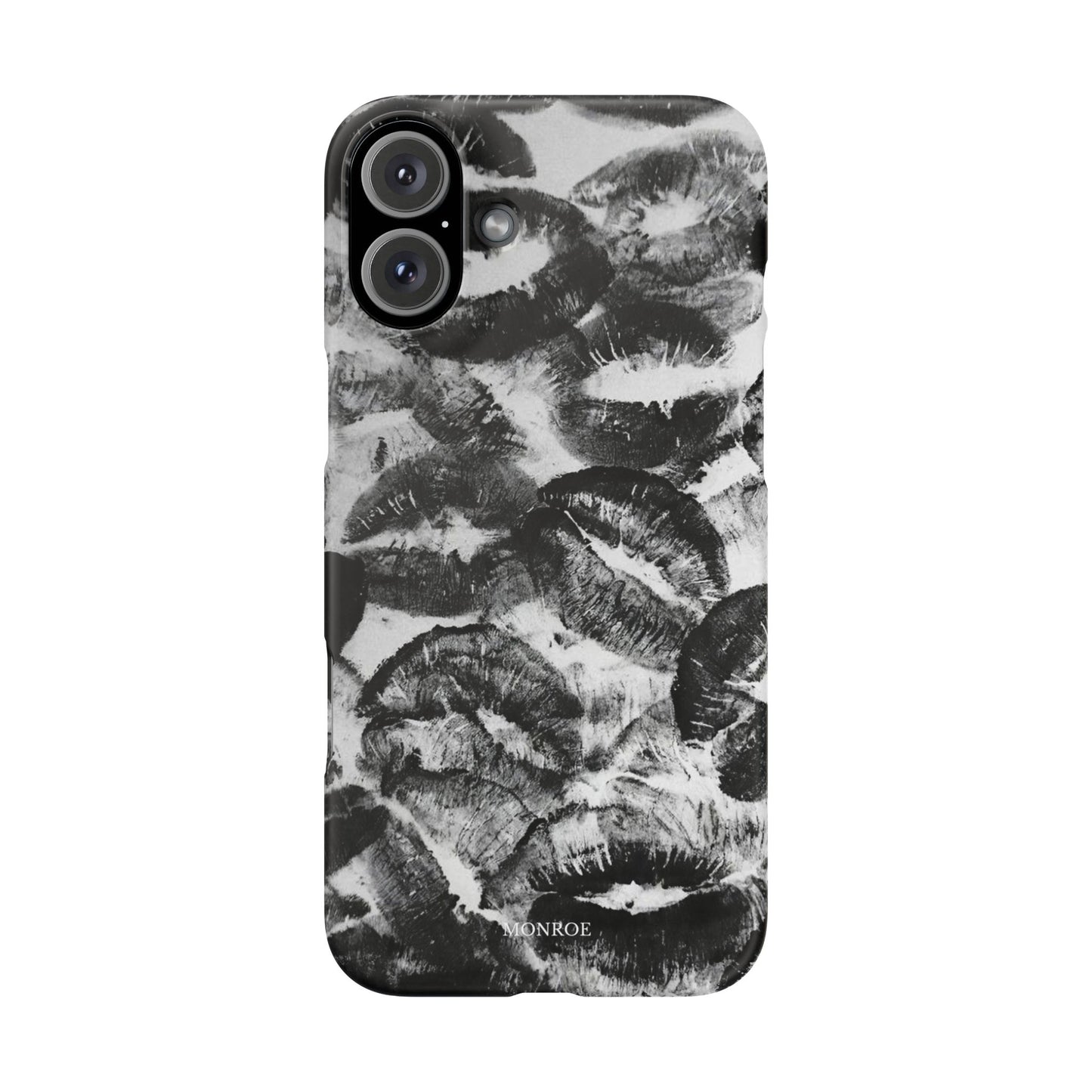 Black & White Kiss Print Case