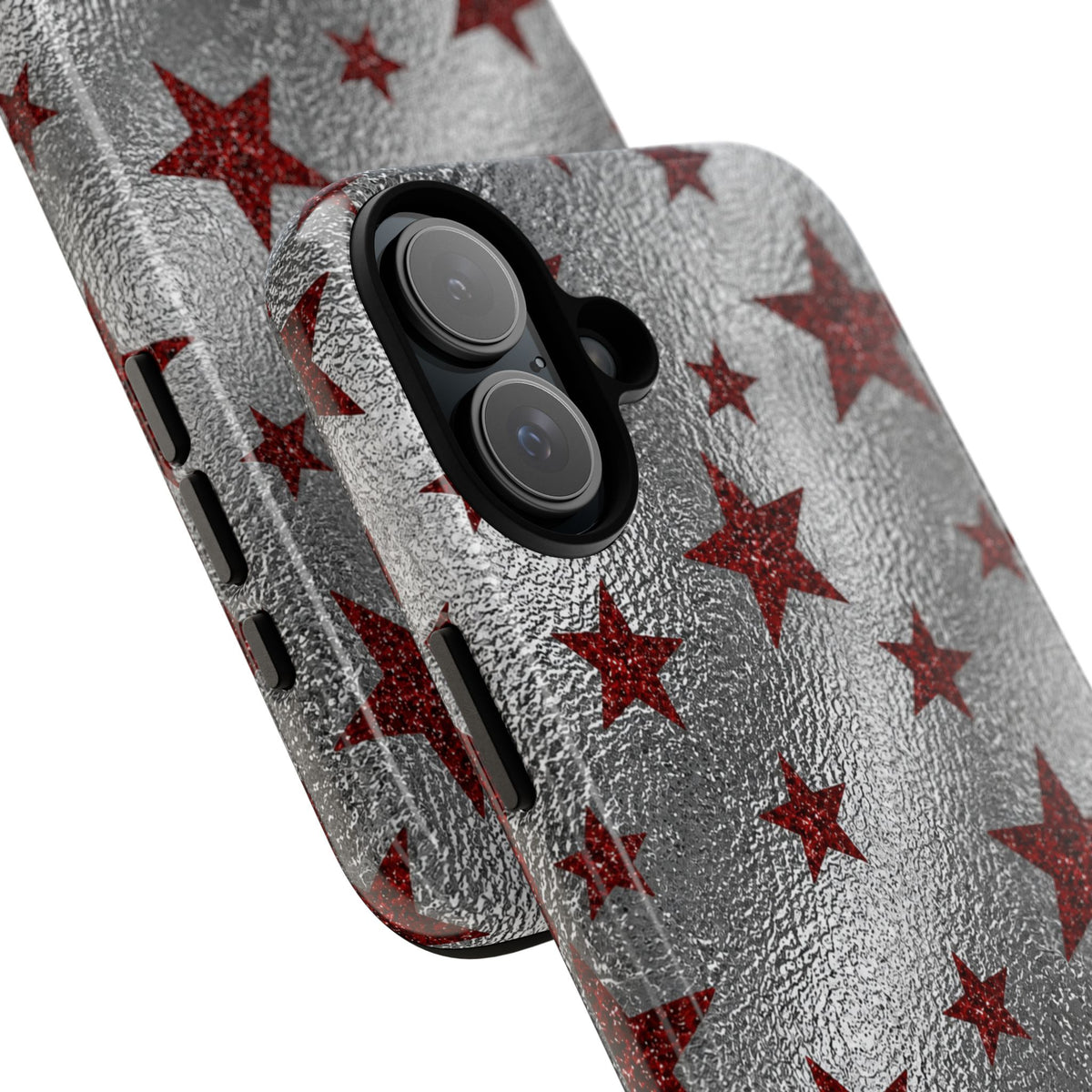 Silver Red Starry Tough Case