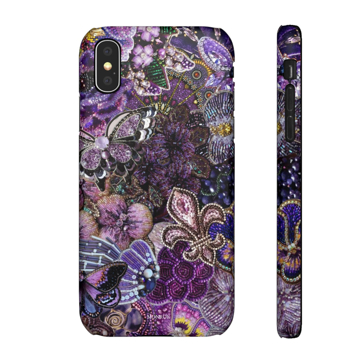 Purple Floral Butterfly Case