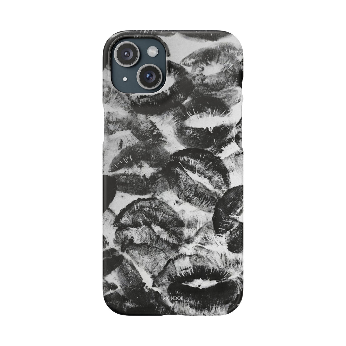 Black & White Kiss Print Case